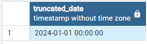 Postresql の DATE_TRUNC() 関数 1
