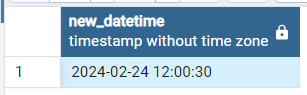 PostgreSQL で datetime(timestamp) に秒を追加する 1
