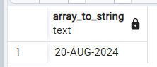PostgreSQL での配列から文字列への変換 - array_to_string() 3