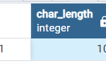 PostgreSQL の CHAR_LENGTH() 1