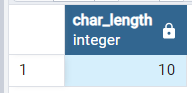 PostgreSQL の CHAR_LENGTH() 1