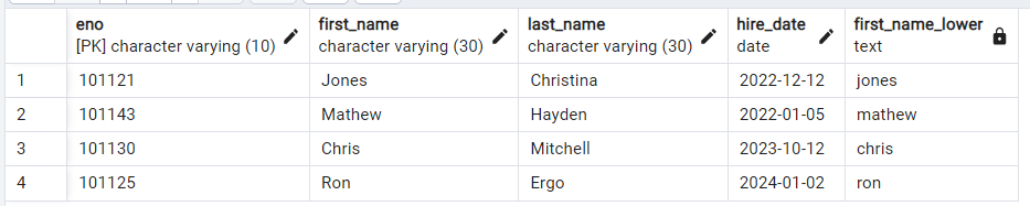 PostgreSQL で列を小文字に変換する - LOWER() 7