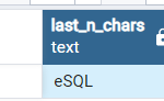PostgreSQLの列の最後の「N」文字を抽出する 1