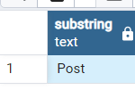 PostgreSQLの列の部分文字列を抽出する 1