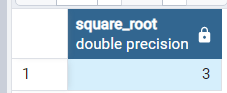 PostgreSQLで列の平方根を取得する - SQRT()関数 2