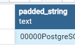 PostgreSQL の列の左パッド - LPAD() 1