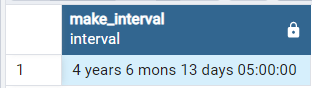 PostgreSQL MAKE_INTERVAL() 関数 10