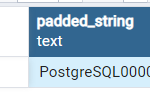 PostgreSQL の列の右パッド - RPAD() 1