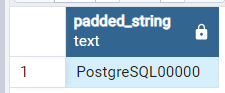 PostgreSQL の列の右パッド - RPAD() 1