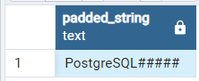 PostgreSQL の列の右パッド - RPAD() 2