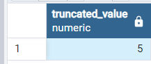 PostgreSQLで列の値を切り捨てる (TRUNC() 関数) 2
