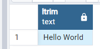 PostgreSQL の ltrim() 関数: 3