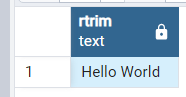 PostgreSQL の rtrim() 関数: 3