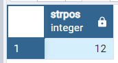 PostgreSQL の strpos() 関数 1
