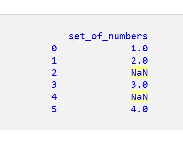 Pandas DataFrame で NaN 値を作成する 5