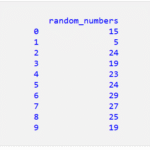 Pandasデータフレームでランダムな整数を生成する 1