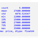 Pandas DataFrame で記述統計を取得する 2